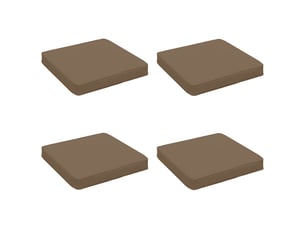 Lot de 4 coussins de siège, coussins d'assise vught 100 % polyester taupe cf60744