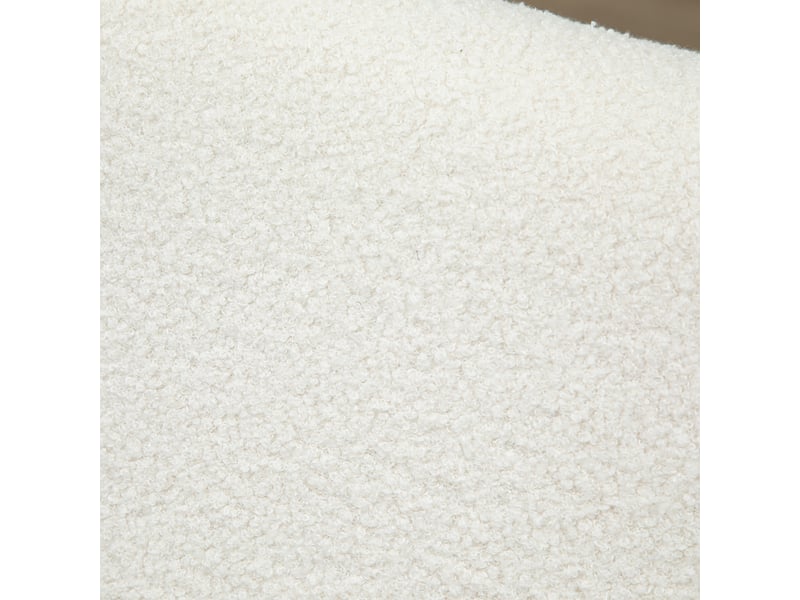  Fauteuil à bascule blanc crème, fauteuil de relaxation rembourré en bois d'hévéa avec revêtement polaire, 60x81x71 cm  - Conforama D