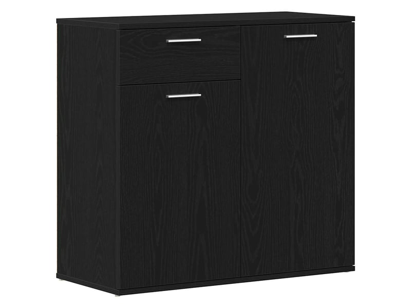  Buffet - bahut - meuble de rangement en chêne noir 80x36x75 cm bois d'ingénierie  - Conforama A