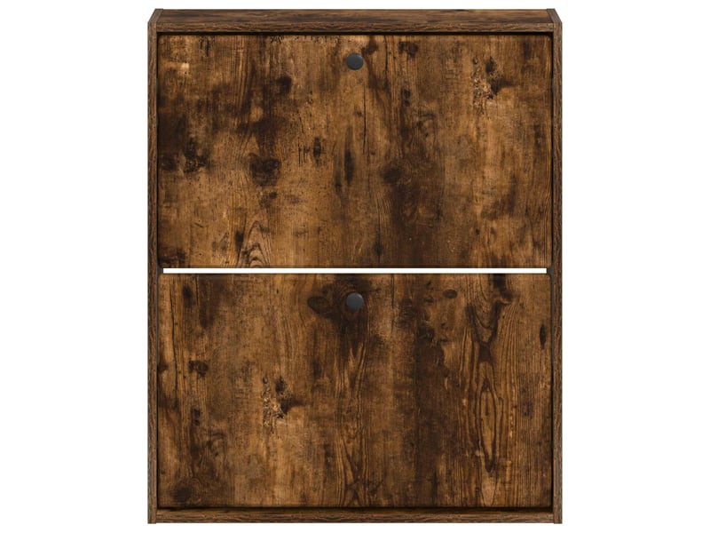  Meuble à chaussures mural, armoire à chaussures breda 71x17x86 cm chêne fumé  - Conforama D