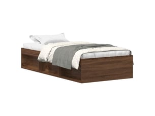 Lit simple 100x200 cm    coloris marron