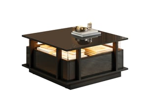Table basse rectangulaire coloris noir <strong></strong> <strong>Bubbly</strong> - 70 cmx70 cm