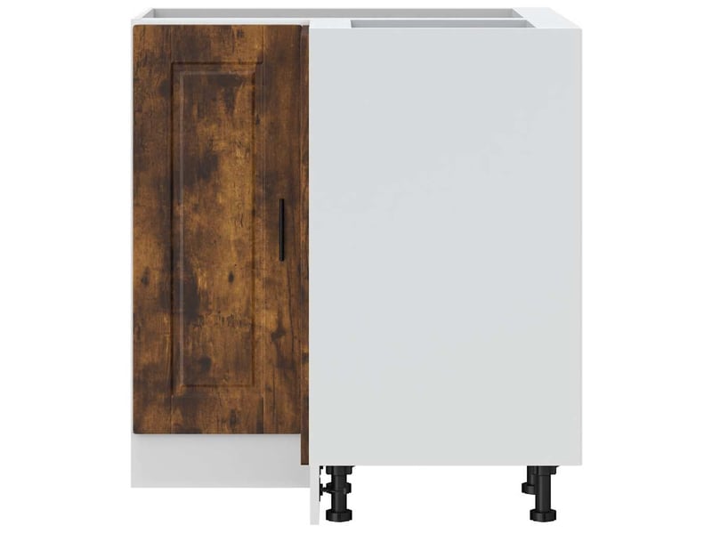  Armoire d'angle de cuisine porto chêne fumé bois d'ingénierie  - Conforama E