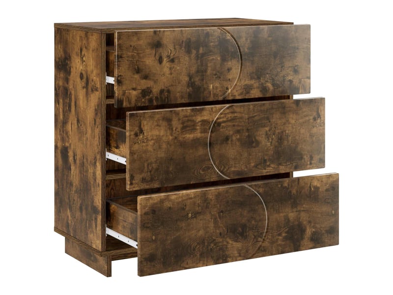  Buffet salon, buffet de rangement chêne fumé 70x38x75 cm bois d'ingénierie  - Conforama C