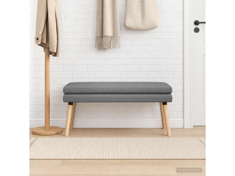  Banc d'entrée, banc à double couche gris foncé 110x40x47 cm tissu  - Conforama B