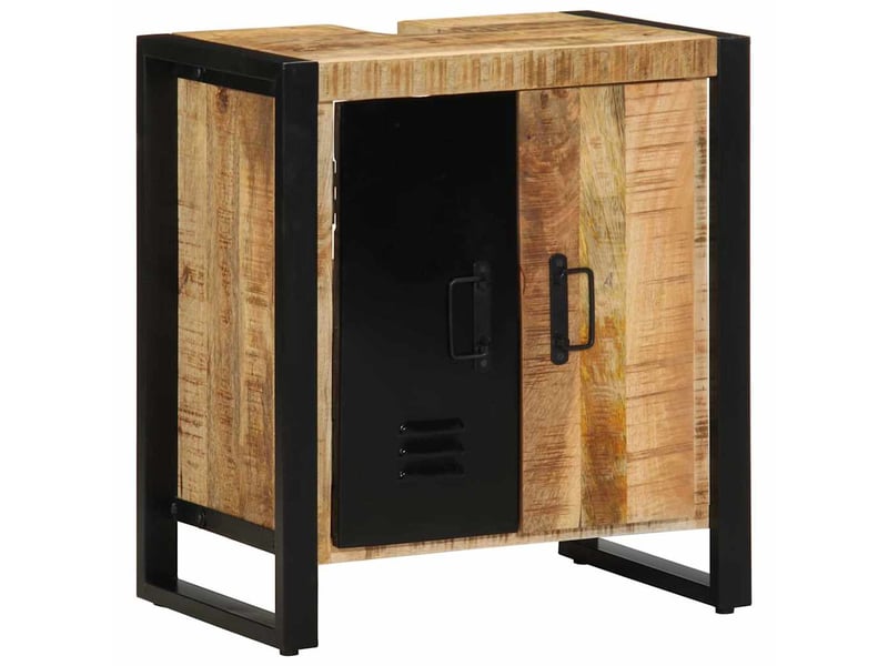 Ensemble de mobilier de salle de bain 2 pc marron et noir cf64167 - Conforama E