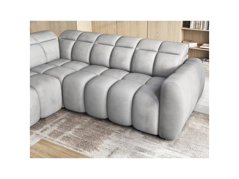  Canapé d'angle électrique ronda 4 places gris – angle gauche – version 2  - Conforama D
