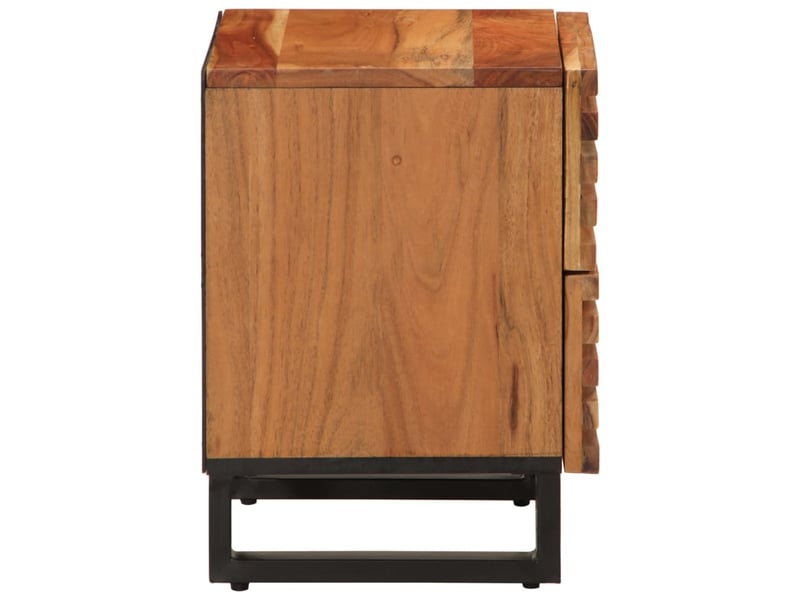  Lot de 2 tables de chevet - cabinet de chevet - table de nuit 40x34x46 cm bois d'acacia massif  - Conforama D