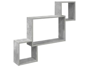 Étagère flottante, étagère suspendue montage mural gris béton 91,5 x 15 x 76 cm cf42542