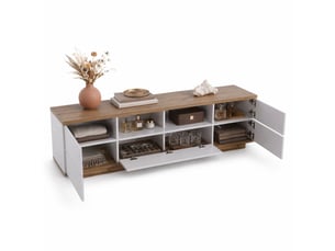 Meuble tv coloris blanc 38 cm <strong>ELVMI</strong> <strong></strong>