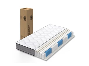 Matelas 90x200 cm <strong></strong>  <strong>90x200x20cm</strong> Ressorts ensachés + mousse soutien Ferme épaisseur 20 cm