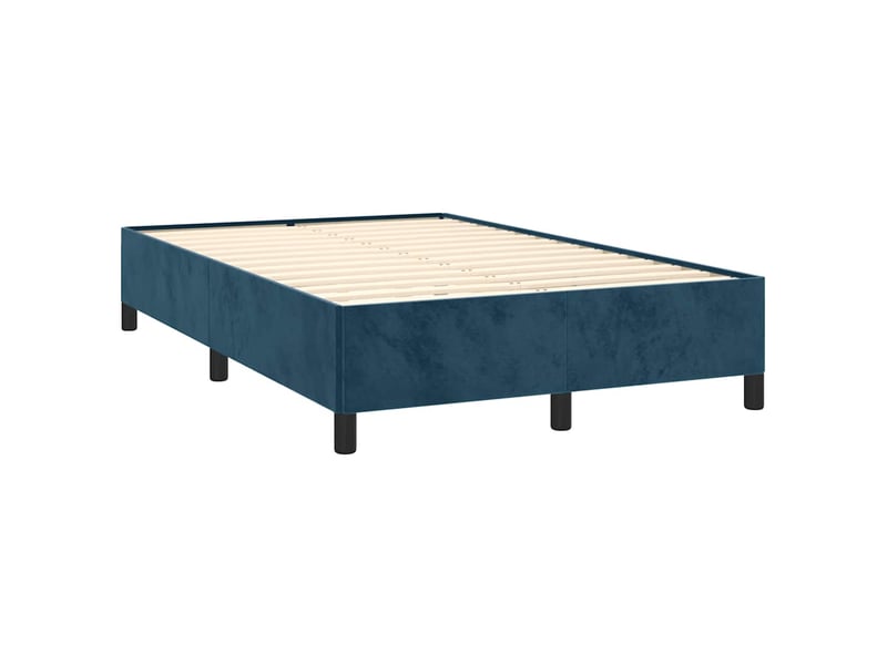  Lit double- lit adulte -  cadre de lit sans matelas bleu foncé 120x190 cm velours  - Conforama B