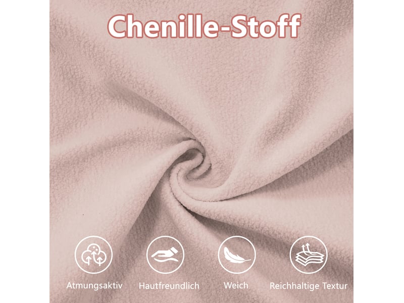  Canapé d’angle modulable convertible 3 places en tissu rose avec ottomans, confort profond pour le salon  - Conforama E
