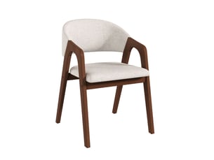 Lot de chaises 6 pièces chaise repas en bois massif revêtement en lin coloris noyer et beige avoine assise confortable et respirante style moderne
