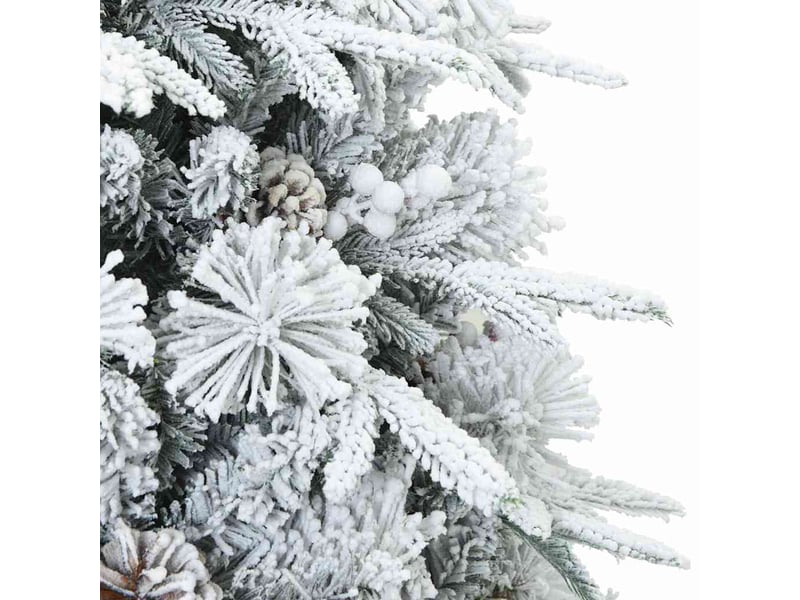  Sapin de noël - arbre de noël artificiel à branches pliantes, duveteux de neige  - Conforama E