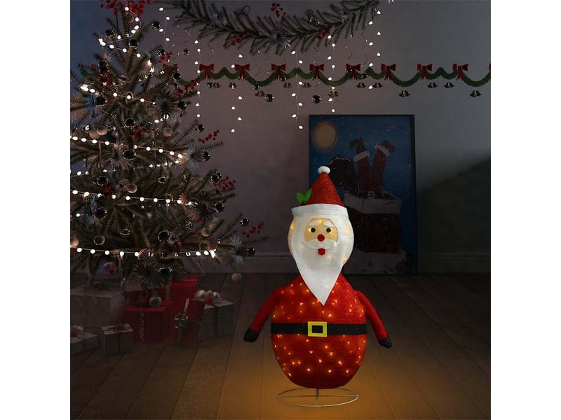  Décoration de noël figurine père noël led tissu de luxe 90 cm  - Conforama C