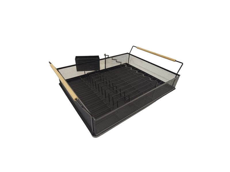 Egouttoir vaisselle en métal noir 53,5 x 38 x 15 cm 50878 - Conforama D
