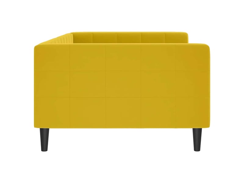  Lit simple- lit adulte -  lit de repos sans matelas jaune 100x200 cm velours  - Conforama C