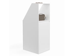 Armoire sous pente 1 porte et 1 niche tomi 40 x 50 x 110-70 cm blanc