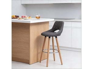 Tabouret de bar élégance 1 pièce, avec dossier, multifonction, cuisine, bar et salle à manger