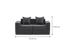 Banquette lit clic clac couchage Occasionnel <strong>SANS MARQUE</strong> <strong>HFSN-1263DG</strong> gris