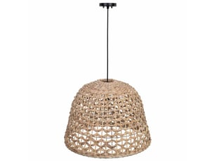 Lampe de plafond en fibre naturelle marron d 48x 35h cm