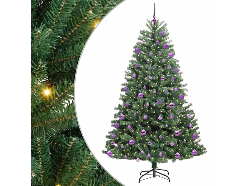  Sapin de noël artificiel, arbre de noël à branches articulées vert 180 cm shl755  - Conforama A