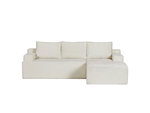 Canapé d'angle compressé droit fixe <strong>BGSRYAO</strong> <strong></strong> 4 places Velours beige