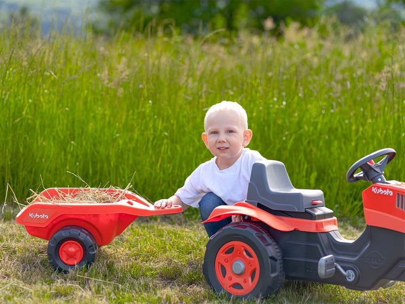  Tracteur enfant kubota avec remorque 2 à 6 ans - falk  - Conforama E