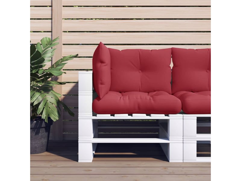  Lot de 3 coussins de palette, coussins de canapé rouge bordeaux tissu cf59703  - Conforama B