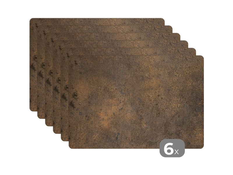  Sets de table impression rouille - fer - marron lot de 6 placemats 45x30  - Conforama A