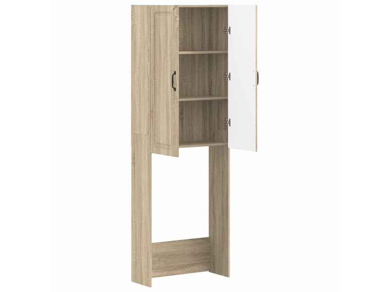 Armoire de toilette, meuble de toilette utrecht chêne sonoma 66x25.5x190 cm - Conforama D
