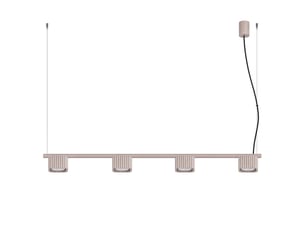 Lustre riff 4 taupe gx53 aluminium moderne 208x122x10cm
