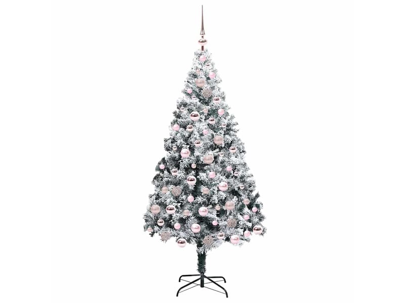  Sapin de noël - arbre de noël artificiel blanc 180 cm pvc, acier et plastique  - Conforama D