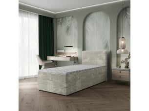 Lit avec rangement 100x200 cm <strong>MASSENO</strong> <strong></strong> coloris gris