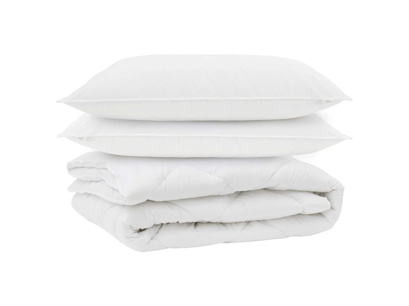  Duvet toutes saisons avec oreiller 3 pièces - couette blanc microfibre  - Conforama A