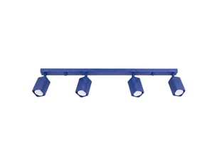 Plafonnier rayo 4l outremer aluminium moderne 16.5x81x6cm