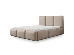 Lit coffre 120x200cm <strong>MASSENO</strong>  <strong></strong> coloris beige
