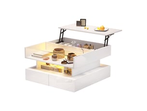 Table basse  coloris blanc WISHDOR 