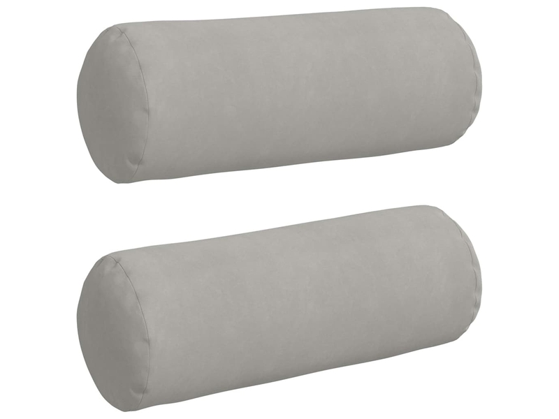  Lot de 2 coussins d'accent, coussins décoratifs, coussins lombaires gris clair ø 25 x 70 cm cf56731  - Conforama A