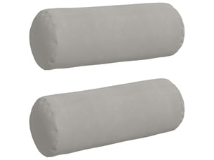 Lot de 2 coussins d'accent, coussins décoratifs, coussins lombaires gris clair ø 25 x 70 cm cf56731
