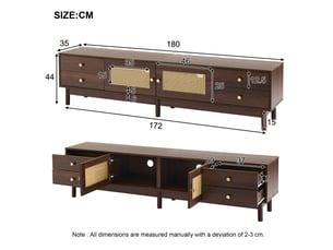 Meuble tv coloris marron 180 cm MEULVA