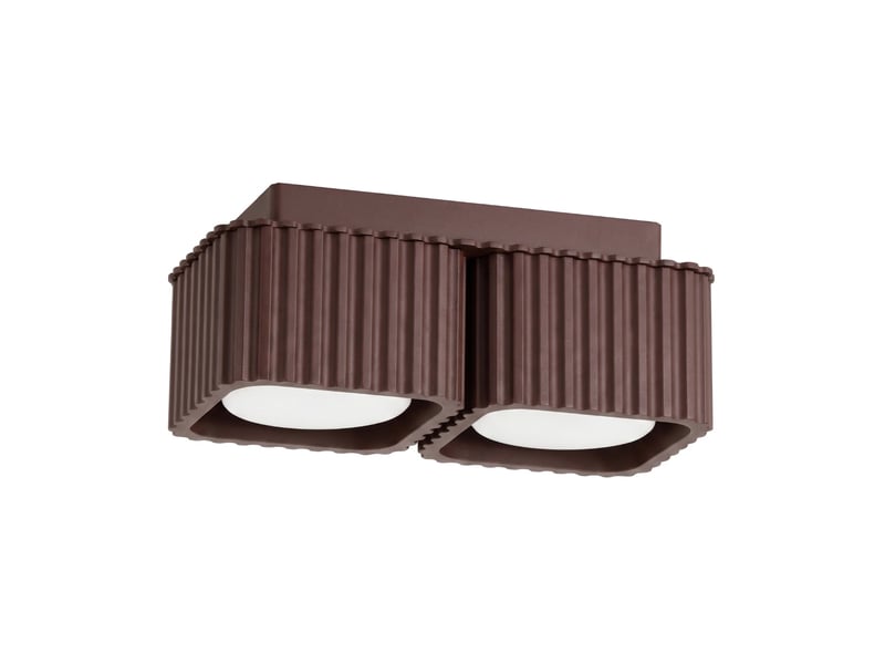 Plafonnier riff 2 brun gx53 aluminium moderne 8x20.5x10cm SL.3082 - Conforama A