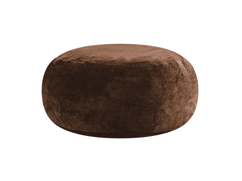  Pouf fauteuil modenvie pliable compact en mousse café 100 x 100 x 50 cm  - Conforama A