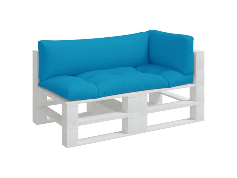  Lot de 3 coussins de palette, coussins de canapé bleu clair tissu cf59470  - Conforama C