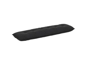 Coussin de dos, coussin de dossier noir 180 x 50 cm tissu en velours côtelé cf54831