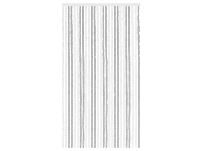  Rideau anti-insectes, moustiquaire en chenille gris clair et blanc cf43441  - Conforama C