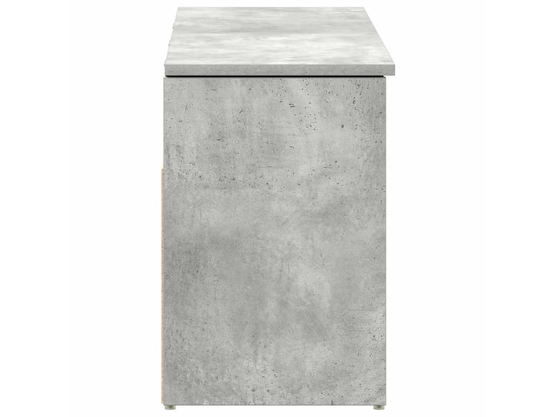  Banc à chaussures, meuble à chaussures gris béton 102x30,5x45 cm bois d'ingénierie  - Conforama E