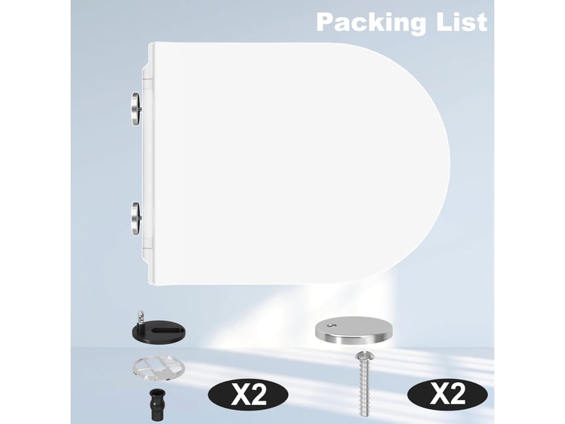 Abattant wc duroplast uf forme d court blanc, soft-close, quick-release, charnières inox réglables, design ultrafin double couche PHO_0R8PGD65 - Conforama C