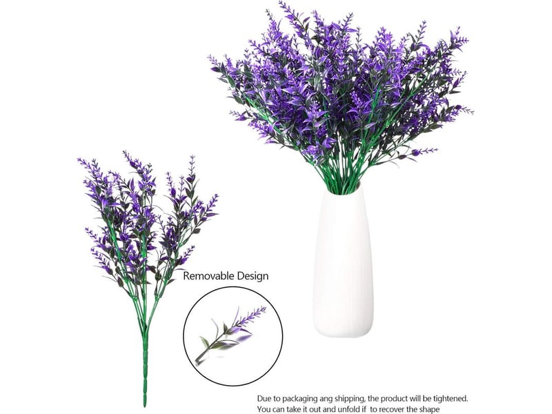 Fleurs de lavande artificielles, bouquet fleur artificielle decor, fausse plantes artificielles pour interieur extérieur mariage jardin décoratio - 9 pcsviolet - Conforama C